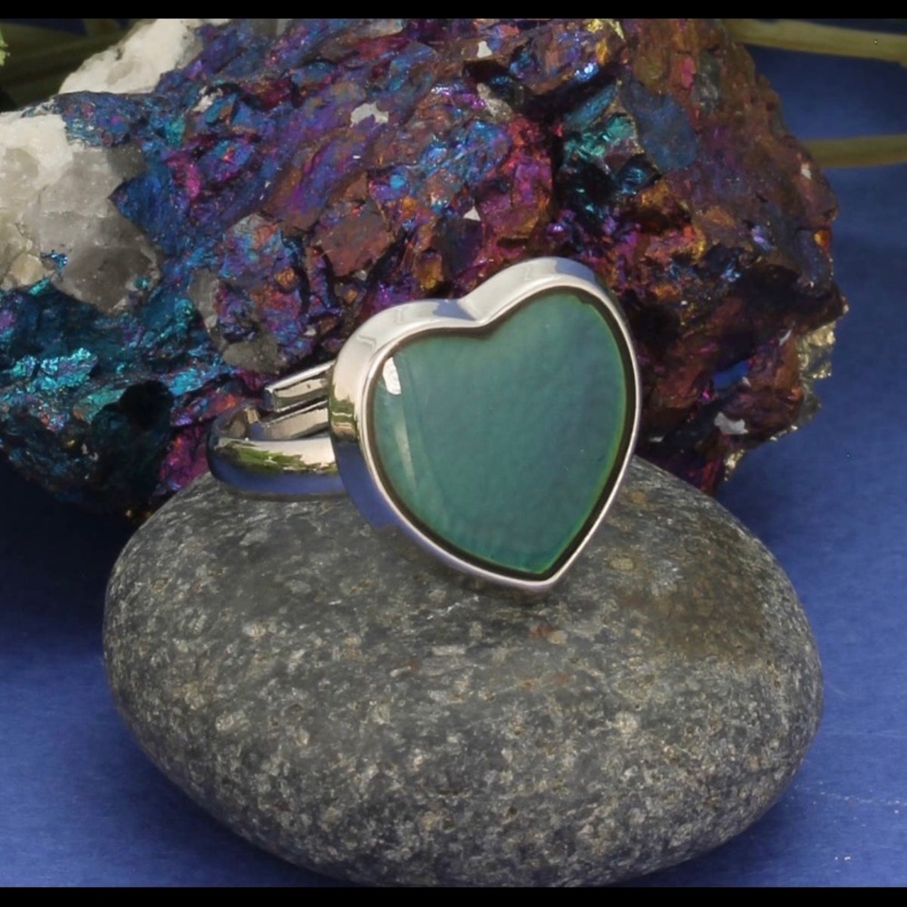 ZAD Loving Moods Silver Heart Mood Ring
